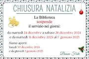 Chiusura Natale 2024